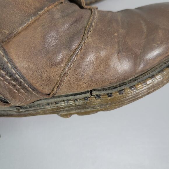 AS.98 Boho Biker Ankle Boots Italian Zipper Bootie Size 38 US 7.5-8 FLAWS READ - Picture 6 of 12